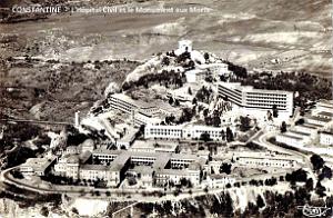 Constantine - Vue aerienne - Monument aux Morts et Hopital Civil
